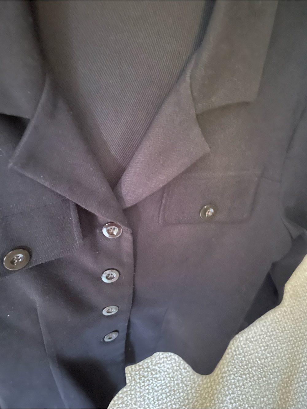 Lands' End Black Button-Front Women's Blazer